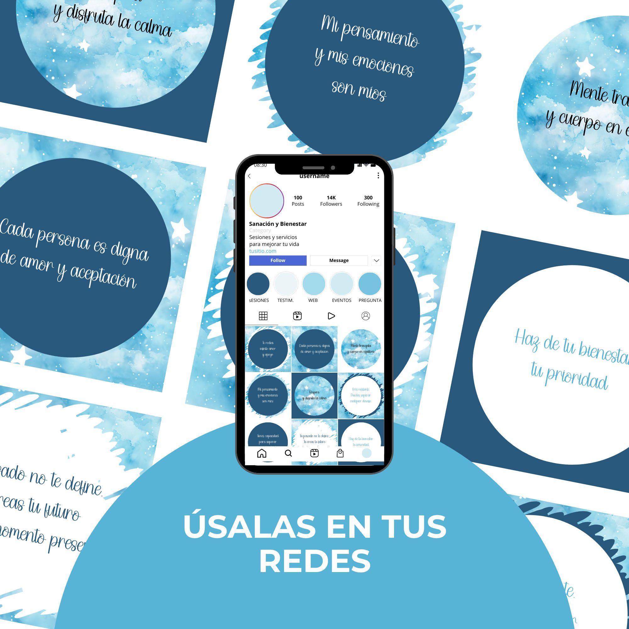 Tarjetas para Redes Sociales - Frases de Bienestar y Sanación - Imagen 7